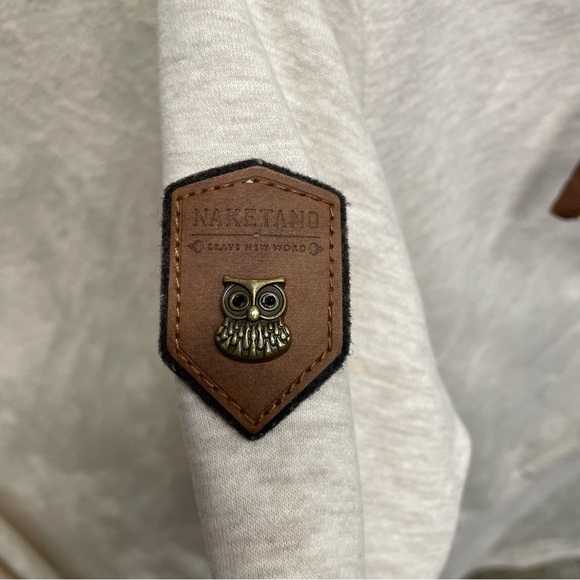 Naketano pullover sweatshirt cowl neck women’s size medium oatmeal - Picture 6 of 11